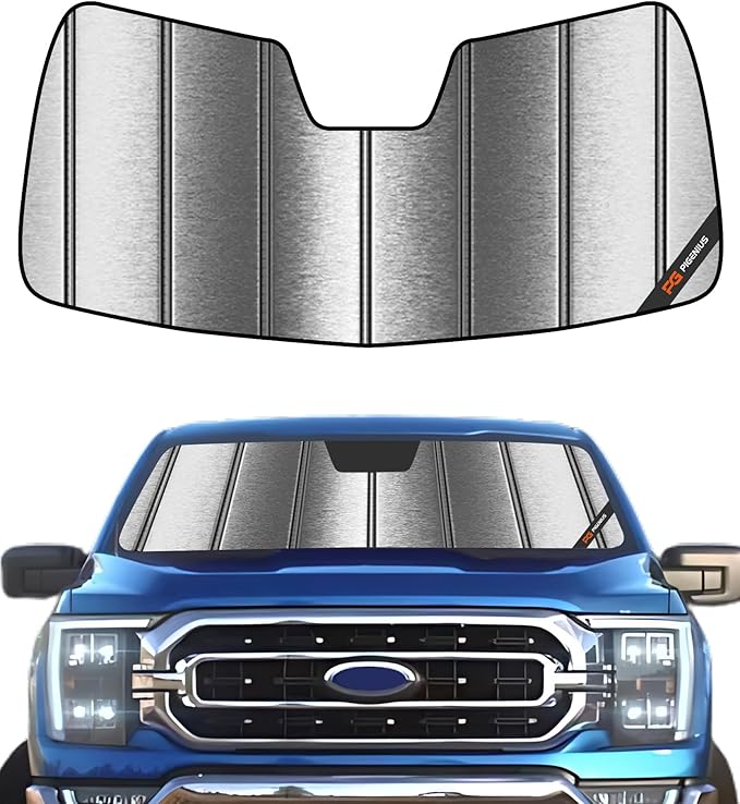 Pigenius Windshield Sun Shade for Ford F-150 2015-2020 Front Window Sunshade - Metallic by Pigenius