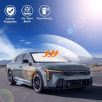 Windshield Sun Shade for 2025 2026 Kia K4 Accessories | Full covered for windshield, Foldable & Durable, Block UV Rays, Reduce Heat, Easy to install, Keep Car Cooler - Image 6