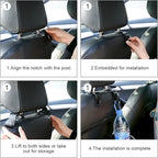 Moly Magnolia Bling Car Seat Headrest Hooks, 4PCS Handcrafted Rhinestones Seat Hanger Organizer for Handbag Purse Scarf, Universal for Cars, Auto Interior Accessories for Women Men (Multicolor) - Image 4