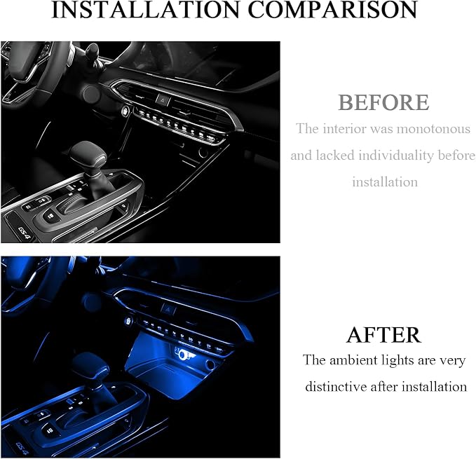 Hovom 4PCS Mini USB LED Car Interior Atmosphere Lamp for Decor, Ice Blue | Plug-in USB Interface, Portable LED Decor, Universal Ambient Lighting Kit, Suitable for SUV Truck RV Office Laptop Keyboard - Image 5