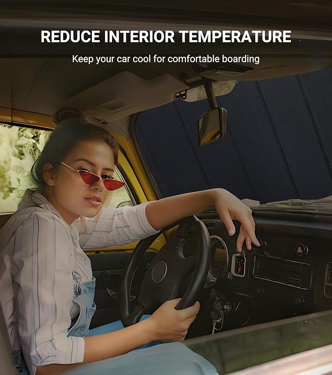 Pigenius Windshield Sun Shade for Lexus ES 2019-2025 Front Window Sunshade - Safeguard - Image 4