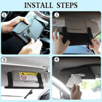 4Pack Car Tissue Holder, Sun Visor Napkin Holder, Premium PU Leather, Car Mask Holder for Sun Visor Vehicle, with Tissue Refill, Black - Image 4
