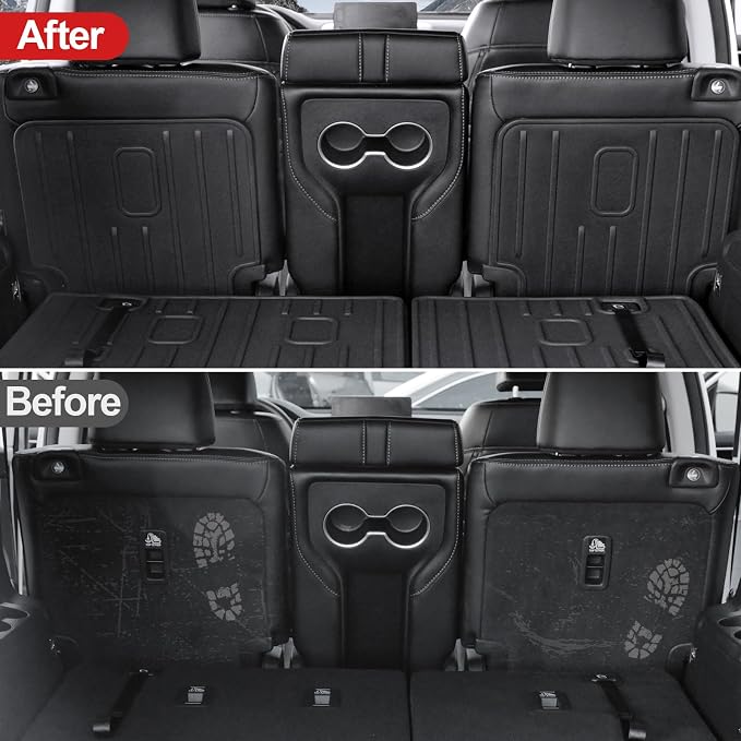 Kick Mats Backrest Mats for Honda Pilot 2026 2023-2025 | (for Acura MDX 2022-2026), All Weather 2nd Row Seat Back Cover Protection Replacement, Odorless TPE Material, Easy to Clean - Image 4