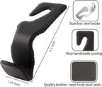 AMVOYOA Car Headrest Hook, Leather Vehicle Back Seat Hanger Storage for Purse Groceries Bag and More, Black&Red, Pack of 2 - Image 6
