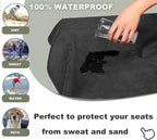 Waterproof Backseat Cover for Car Trucks Van SUV Jeep,Rear Bench Towel Seat Covers,(Grey) - Image 3