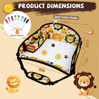 Kids Travel Tray for Car Seat, Toddler Car Seat Activity Tray, Kids Carseat Lap Table, Road Trip Essentials for Airplane, Lap Desk for Kid Roadtrip Activities, Lion - Image 6