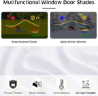 NICETOWN Pure White Magnetic Blackout Door Blinds, No Drill Roman Shade | Front French Door Curtain for Window, Thermal Insulated Light Blocking Shades, Sidelight Glass, 24" W x 64" L, 1 Panel - Image 6