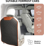Kick Mat Back Seat Protector - Car Back Seat Cover for Kids Feet - Waterproof & Sturdy Protector for Upholstery from Dirt, Mud, Scratches and Stain (Hexy 2 pcs) - Image 5