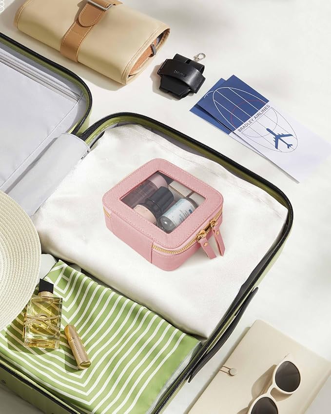 Travel Clear Makeup Bag Set, TSA Approved Cosmetic Bag Case with Zipper Portable Makeup Pouch Toiletry Bag Traveling Cosmetic Organizer Storage Bag Car Organizer Car Essentials - Image 6
