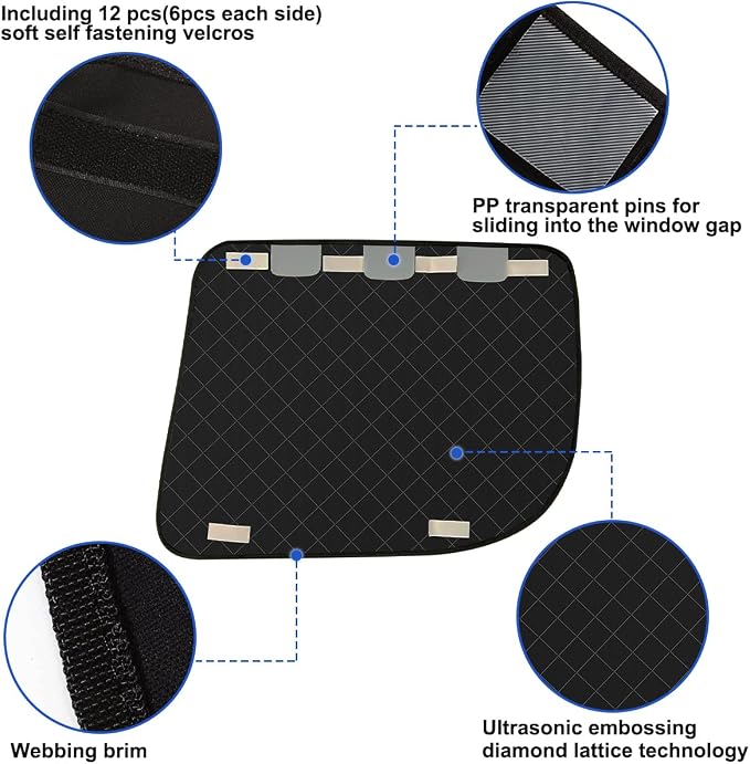 2 Pcs Car Door Protector for Dogs Waterproof Anti Scratch Pet Car Door Cover Protector Vehicle Door Guards Fits Sedans and SUVs Pet Travel Black （2 Pack） (Black Plaid) - Image 3