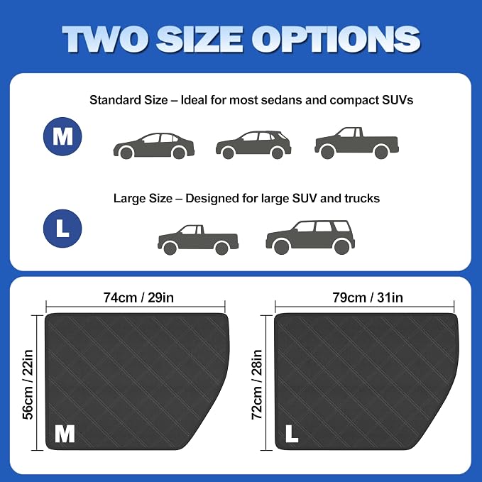 Instraella Car Door Protector for Dogs, 2-Pack, Protects from Dog Scratches | Heavy-Duty Waterproof Oxford with 3 Tint-Safe Inserts, Window Roll Compatible, 31 x 28 in, Fits Large SUVs & Pickups - Image 5