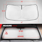 Motor Trend Custom Fit GMC Sierra & Chevy Silverado Windshield Sun Shade - Fits All (2014-2018) Trims - Car Windshield Sunshade Sierra & Silverado Accessories - Automotive Interior Protection - Image 7