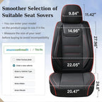 Coverado Car Seat Covers, Front Covers for Cars, Car Seat Cover Front Seats, Car Seat Protector Waterproof, Leather Car Seat Cushion, Universal Interior Covers Seat Protectors for Most Cars - Image 6
