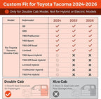 DiffCar® Seat Covers for Toyota Tacoma 2026 2025 2024 Double Cab(Gas Only), Front Seat & Console Covers Only, Faux Nappa Leather Custom Fit Car Protectors Accessories for Tacoma 4th Gen, Black Camo - Image 4