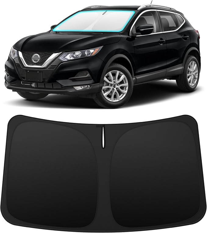 INSAUTO Custom Fit Windshield Sun Shade for Nissan Rogue Sport 2017-2024 | Foldable Front Window Sunshade Car Accessories, UV & Heat Reflector, Keeps Interior Cool, Includes Storage Bag by INSAUTO