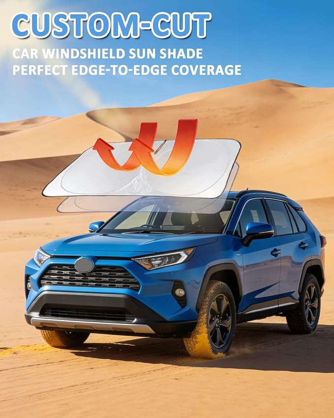 Sun Shade for A4/S4 2017-2024 2025 2026 Windshield Sunshade Window Cover | for Audi A4/A4 allroad, A4 Quattro/S4 Foldable Front Retractable Sun Visor Interior Protector - Image 5