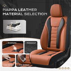 Coverado Car Seat Covers, Front Covers for Cars, Car Seat Cover Front Seats, Automotive Seat Cover, Waterproof, Leather Car Seat Cushion, Universal Interior Covers Seat Protectors for Most Cars - Image 2