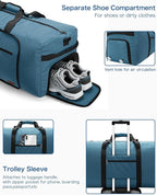 100L Travel Duffle Bag for Men, Urtala 32” Large Duffle Bag for Traveling with Shoe Compartment, Foldable Travel Duffel Bag for Men Women Waterproof & Tear Resistant (Light Blue, EXTRA LARGE, 100L) - Image 4