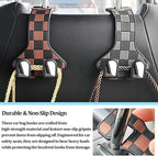 HZEL Car Seat Headrest Hooks, 2PCS Vehicle Seat Back Headrest Hanger Organizer for Handbag Purse Coat, Multifunctional Auto Interior Storage Hook, Universal for SUV RV Truck (Gray) - Image 6