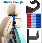 Purse Hook for Car, Adjustable Headrest Bag Seat Hooks Back, Car Accessories for Women, Coloured, 4 Pack - Image 3