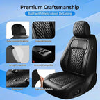 Fit Ioniq Seat Covers Custom Fit for Hyundai Ioniq 2017-2026, Full Set | Premium Leather Full Coverage Protectors, Waterproof, Breathable, Scratch Resistant, Easy Wipe, Airbag Compatible, Black - Image 7