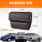 Ziciner Car Seat Gap Organizer, Premium Leather Auto Seat Storage Box, Vehicle Adjustable Front Seat Gap Filler, Car Seat Side Pocket Organizer for Phones, Glasses, Keys, Money, Cards (Coffee) - Image 2