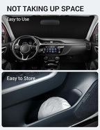 Proadsy Custom Fit 2018-2023 Kia Rio Windshield Sun Shade, Blocks Heat | 240T Heat Shield, Drops Temp 54°F, Blocks 99% UV, Prevents Dashboard Cracking, Summer Parking & Beach Trips, Easy Twist-Fold - Image 9