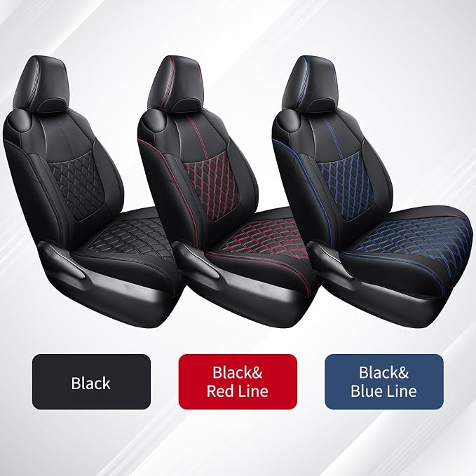 Huidasource Custom Fit RAV4 Front Car Seat Covers, Leather Seat Cushion Cover Accessories Fit for 2019-2024 Toyota Rav4 XLE LE XLE Premium Limited(Not for Hybrid/Adventure/TRD Off-Road/Prime, Black) - Image 8
