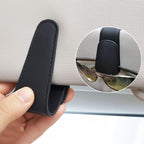 EldHus Sunglass Holder for Car Visor - 2 Pack Magnetic Car Glasses Holder Clip, Leather Eyeglass Holder for Car, Universal Vehicle Sunglasses Hanger Eyeglasses Mount, Black - Image 5