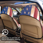 Car Seat Covers 2pcs Waterproof Towel Car Seat Cover Universal Fit for Most Trucks SUV Fitness Athletes Pets Gym and Water Sport，American Flag Design - Image 5