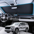 Wigoo for Honda Pilot Windshield Sunshade, Custom Fit, Keeps Interior Cool | Custom Fit, Cooling Tech Fabric, Foldable Heat-Blocking Sunshade with Storage Bag, for Honda Pilot 2016-2026 Accessories by wigoo