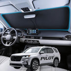 Wigoo for Honda Pilot Windshield Sunshade, Custom Fit, Keeps Interior Cool | Custom Fit, Cooling Tech Fabric, Foldable Heat-Blocking Sunshade with Storage Bag, for Honda Pilot 2016-2026 Accessories by wigoo