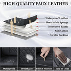 Coverado Car Seat Covers, Front Seat Cover, 2 Pack Waterproof Seat Covers for Cars, Luxury Faux Leather Car Seat Cushions, Car Seats Protectors, Black Car Seat Covers Universal Fit for Most Vehicles - Image 6