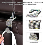 4 PCS Car Seat Headrest Hooks, Bling Crystal Rhinestone Back Seat Hanger Storage Organizer, Sparkly Seatback Holder Hooks for Purse and Bags Universal For Most Vehicles (Colorful) - Image 3
