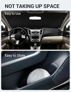 Proadsy Custom Fit Car Windshield Sun Shade for 2010-2014 Subaru Outback | 240T Heat Shield, Drops Temp 54°F, Blocks 99% UV, Prevents Dashboard Cracking, Summer Parking & Beach Trips, Easy Twist-Fold - Image 9