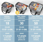 CleverMade Tahoe Collapsible Cooler Bag, Medium Travel Cooler, Heather Gray | Keep Food and Drinks Cold Without Bulky Storage | The Leak-Resistant Liner Contains Meltwater, and the Frame Folds Flat - Image 9