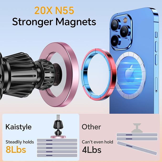 for Magsafe Car Mount【Strong Magnets】Magnetic Phone Holder for Car Phone Holder Mount Dash Mounted Holders Phone Holders for Your Car Accessories for Women Men for iPhone 17 Pro Max 16 15 14 - Image 4