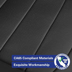 EKR Car Challenger Seat Covers 2008-2010,Leatherette Full Set | Custom Fit for Dodge Challenger 2008 2009 2010-Faux Leather(Black) - Image 3
