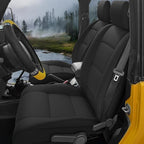 GIANT PANDA Neoprene Seat Covers for Jeep Wrangler JK 4-Door (2007), Neoprene UV&Waterproof, Foam Padded Wrangler Seat Covers 4-Door Full Set(Black) - Image 7