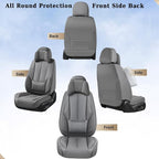 Coverado Car Seat Covers, Seat Covers for Cars, Waterproof Leather Auto Seat Protectors, Leather Car Seat Cushion, Car Interiors Accessories Universal Fit for Most Cars - Image 4