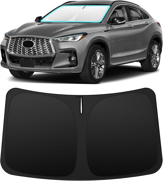 INSAUTO Custom Fit Windshield Sun Shade for Infiniti QX55 2022-2025 | Foldable Front Window Sunshade Car Accessories, UV & Heat Reflector, Keeps Interior Cool, Includes Storage Bag by INSAUTO