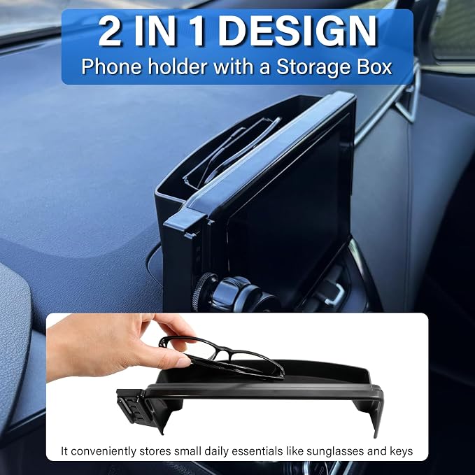 Car Phone Holder for Honda Civic 11th Gen 2022-2025 2026 7/9-Inch Screen | Strong Magnetic Cell Phone Mount for Magsafe iPhone & Sunglasses Box, 360° Hands-Free No Air Vent Blockage Stable Stand - Image 4