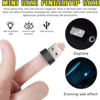 Augeny 4 PCS USB LED Car Interior Atmosphere Lamp, Plug-in USB Decor Night Light, Portable Auto Ambient Lighting Kit, Universal Vehicle Interior Accessories for Most Cars (2 Red+2 Ice Blue) - Image 5