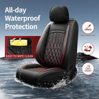 Fit for Camry Seat Covers Compatible with Toyota Camry 2012-2026 Waterproof Breathable Leather Automotive Seat Cushions Protector, Airbag Compatible,Easy to Install,Full Set 5 Seats(Redline) - Image 5
