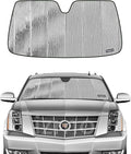 Pigenius Windshield Sun Shade for Chevy Tahoe Suburban 2021-2024, GMC Yukon/Yukon XL 2021-2024, Cadillac Escalade/Escalade ESV 2021-2024, Reversible Silver/Black by Pigenius