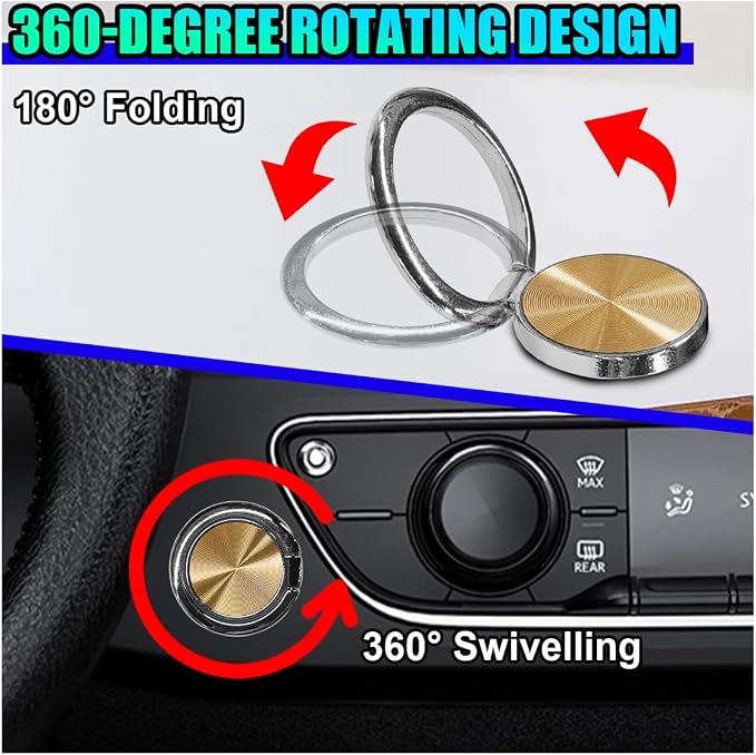 Sunglass Holder for Car Dash, Metal Auto Dashboard Eyeglass Holder Hook, Universal Vehicle Interior Hanger Accessories for Car, Home, Boat, RV, Truck, Office, Phone (Gold, 1PC) - Image 4