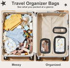 3PCS Clear Makeup Bags with Handles, TSA Approved Toiletry Bags, Diaper Bag Organizer Pouch, TPU Car Storage Organizer with Zippers, Waterproof Travel Organizer Bag for Women - Image 9