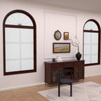 Myshade Arch Window Shades Half Circle Light Filtering Cellular Shades Cordless No Drill Blinds for Windows Half Moon Honeycomb Fabric No Tools Shades Easy Install (1PCS White 36" W X 18" H) - Image 2