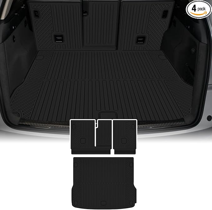 Cargo Liners Backrest Mat for Audi Q5 Accessories 2009-2017 with Hook&Loop Rear Trunk Mat Rear Seat Back Cover Protector All Weather Anti-Slip Split Dog Liner 4 PCS by ZQULOYO