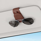 Sotfamily Magnetic Sunglass Holder for Car Visor, 2 Packs, Faux Leather | Strong Magnetism, for Most Car Visors, No Marks on Visor, Gift-Ready Packaging, Sunglass Organizer, Car Accessories for Men - Image 2
